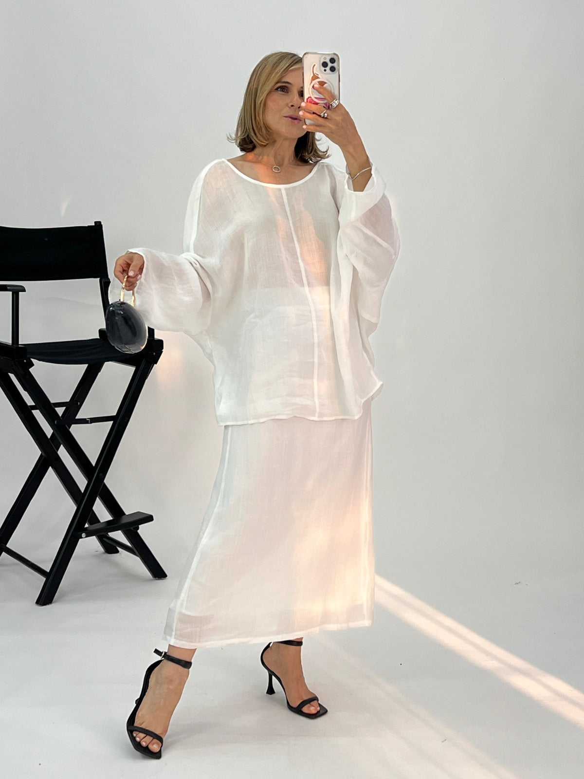 Conjunto Camisa + falda lino