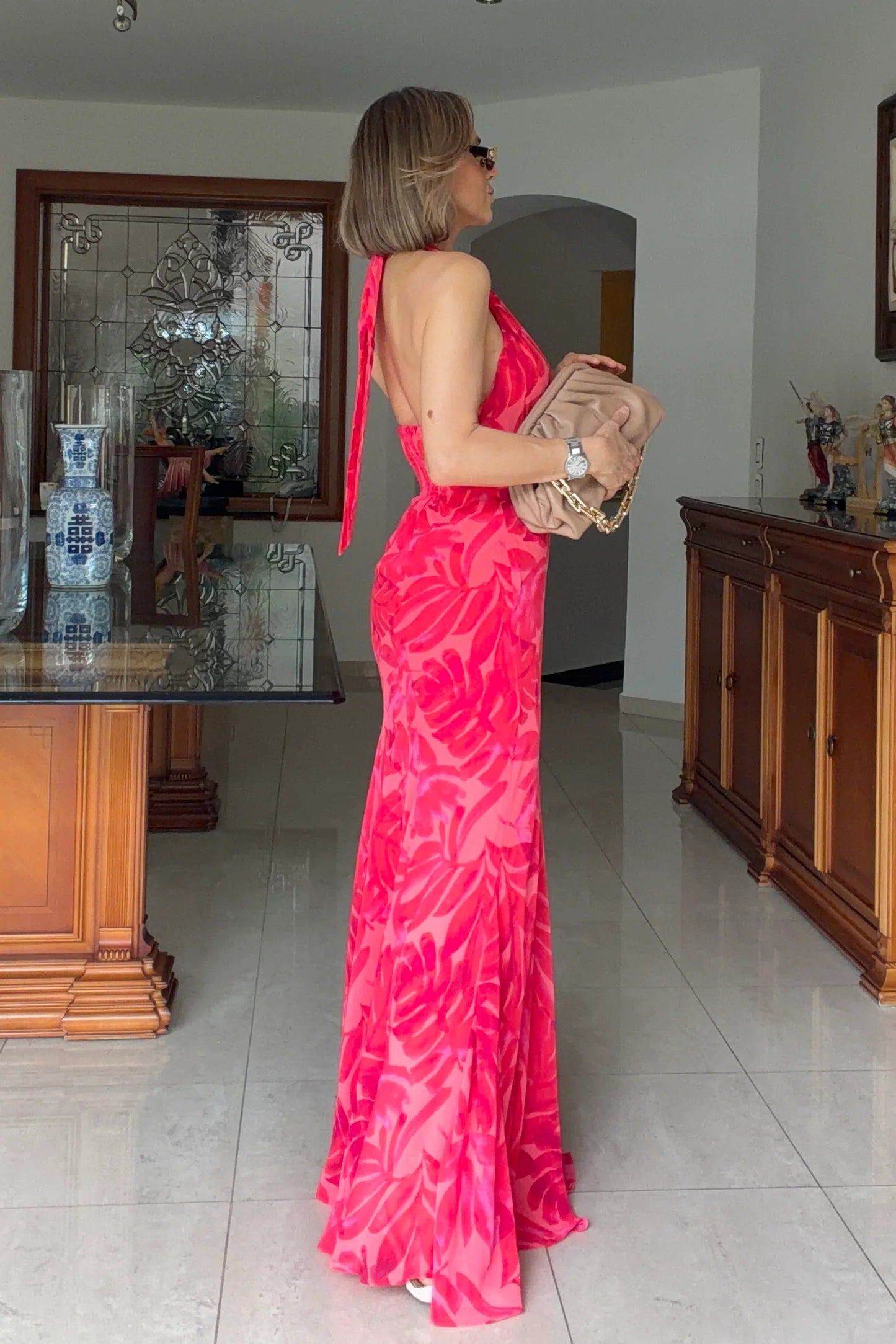 Vestido Rosa Floreado