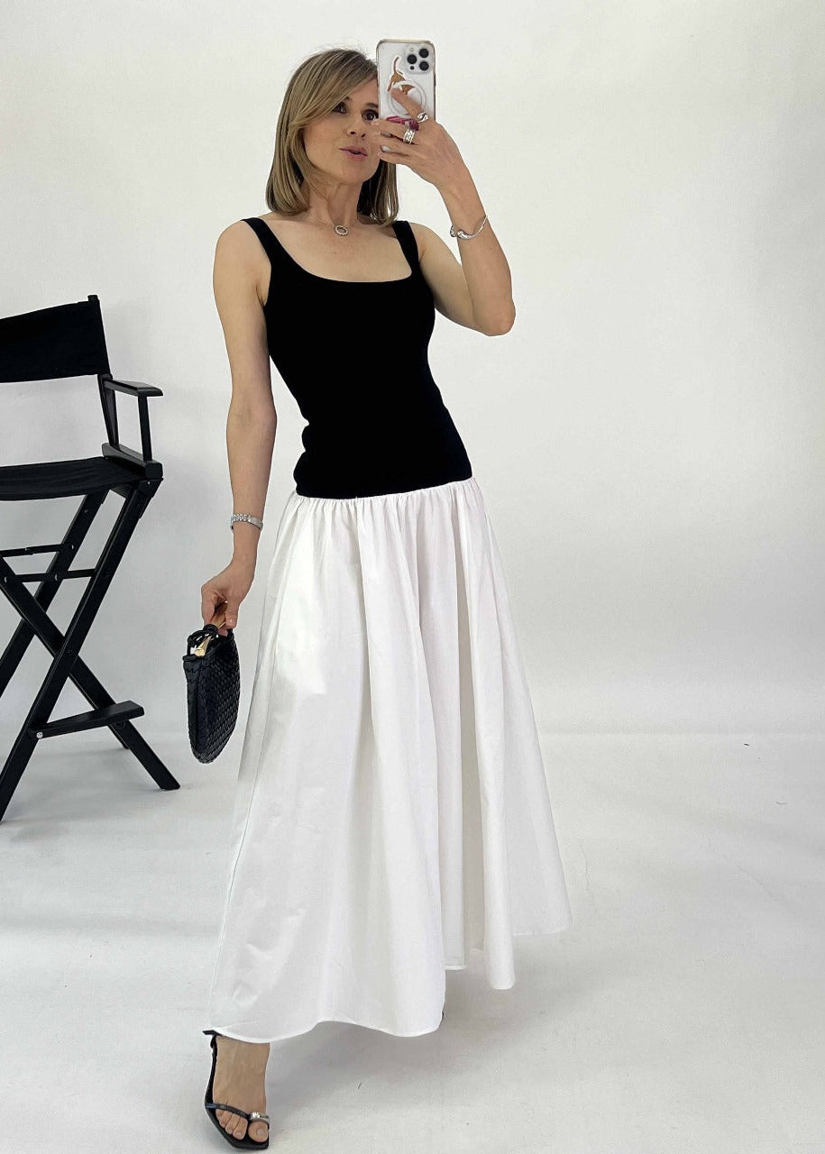 Vestido tirantes MAXI Bicolor