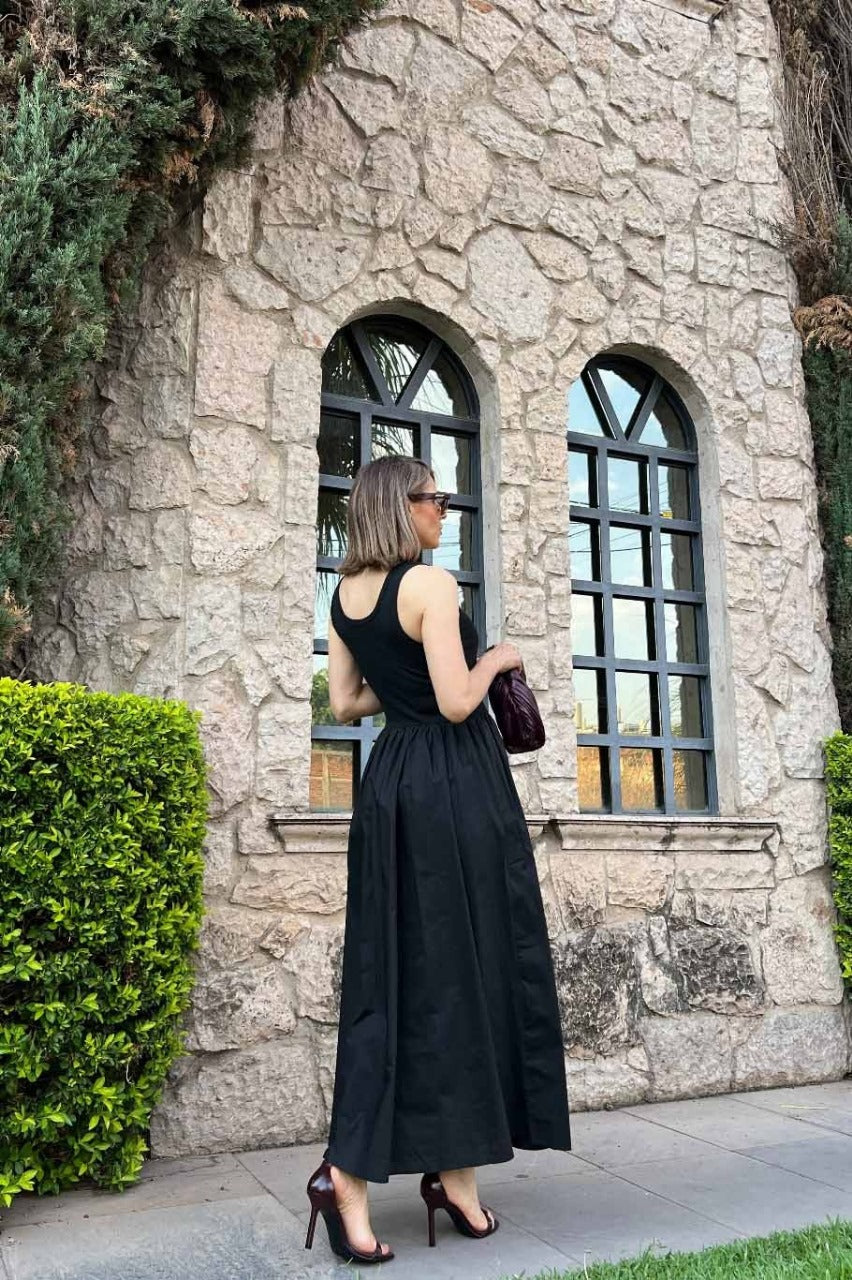 Vestido tirantes MAXI Bicolor