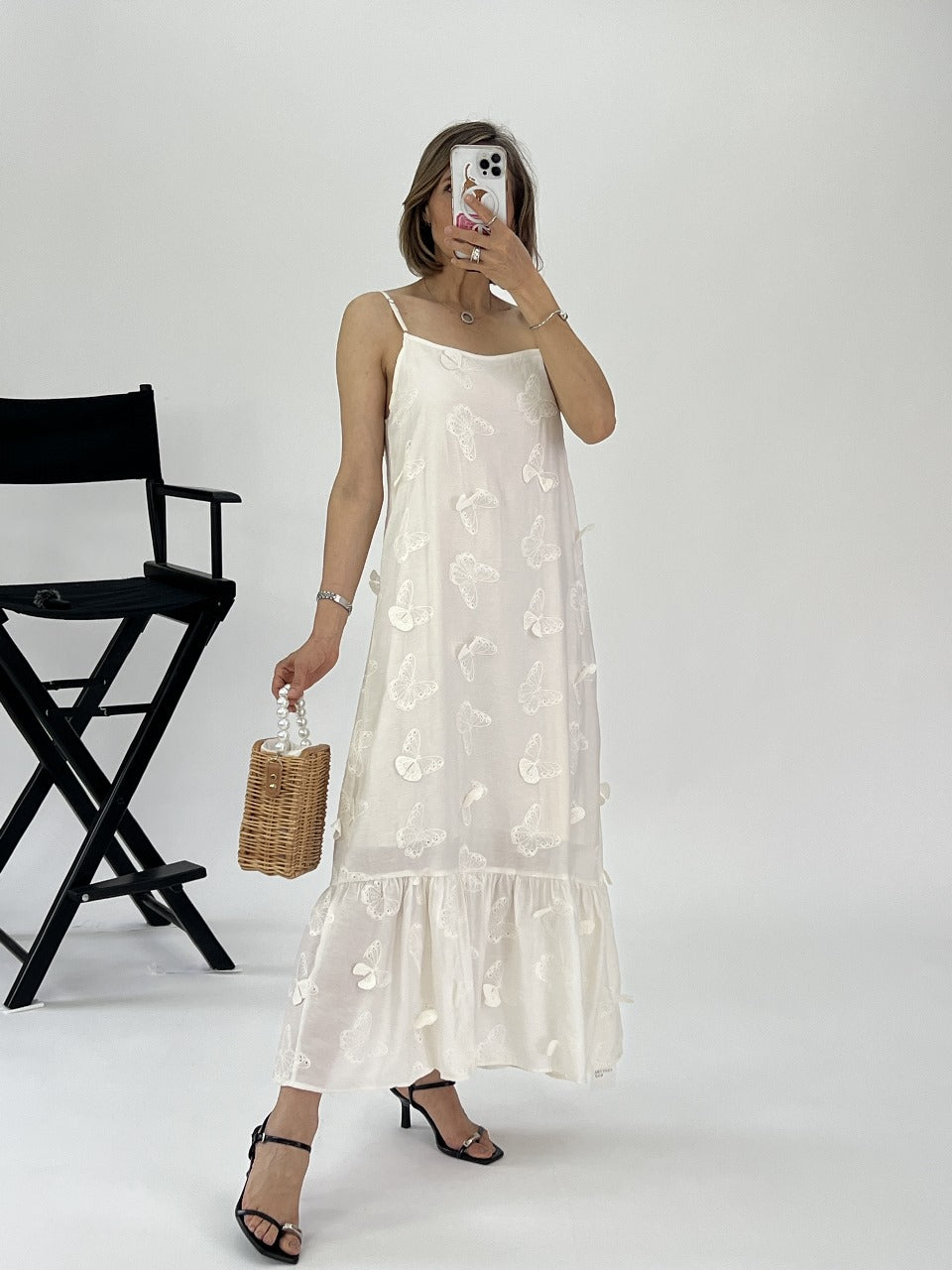 Vestido maxi mariposas