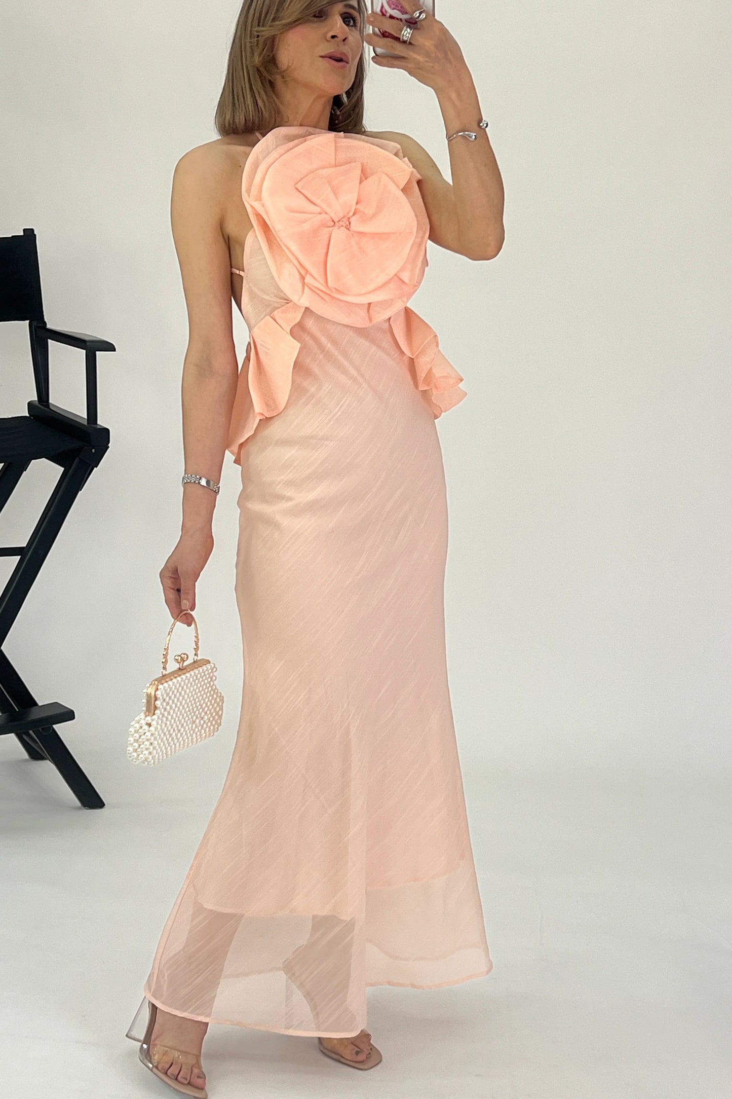 Vestido flor al medio