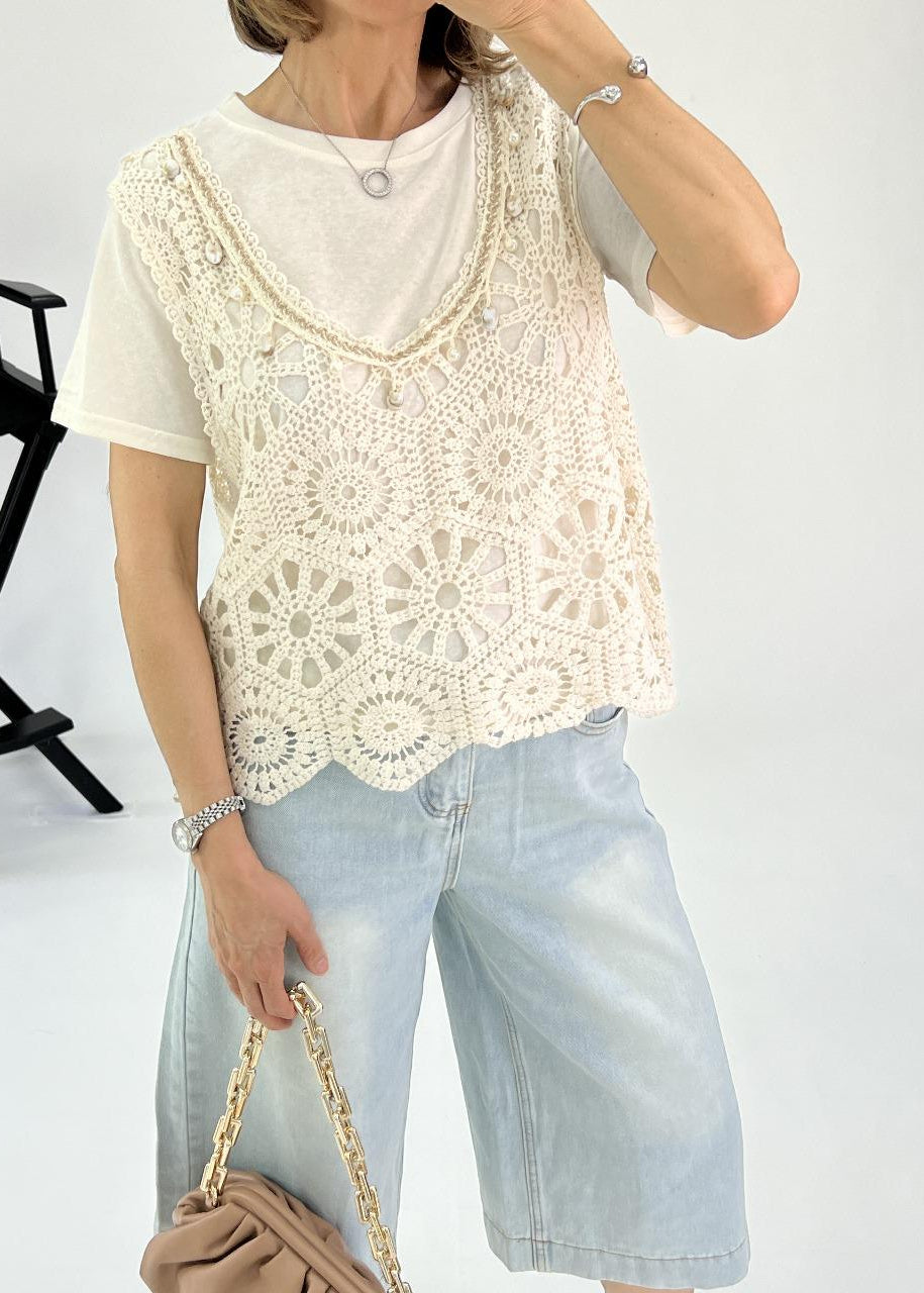 Tshirt + Chaleco bordado