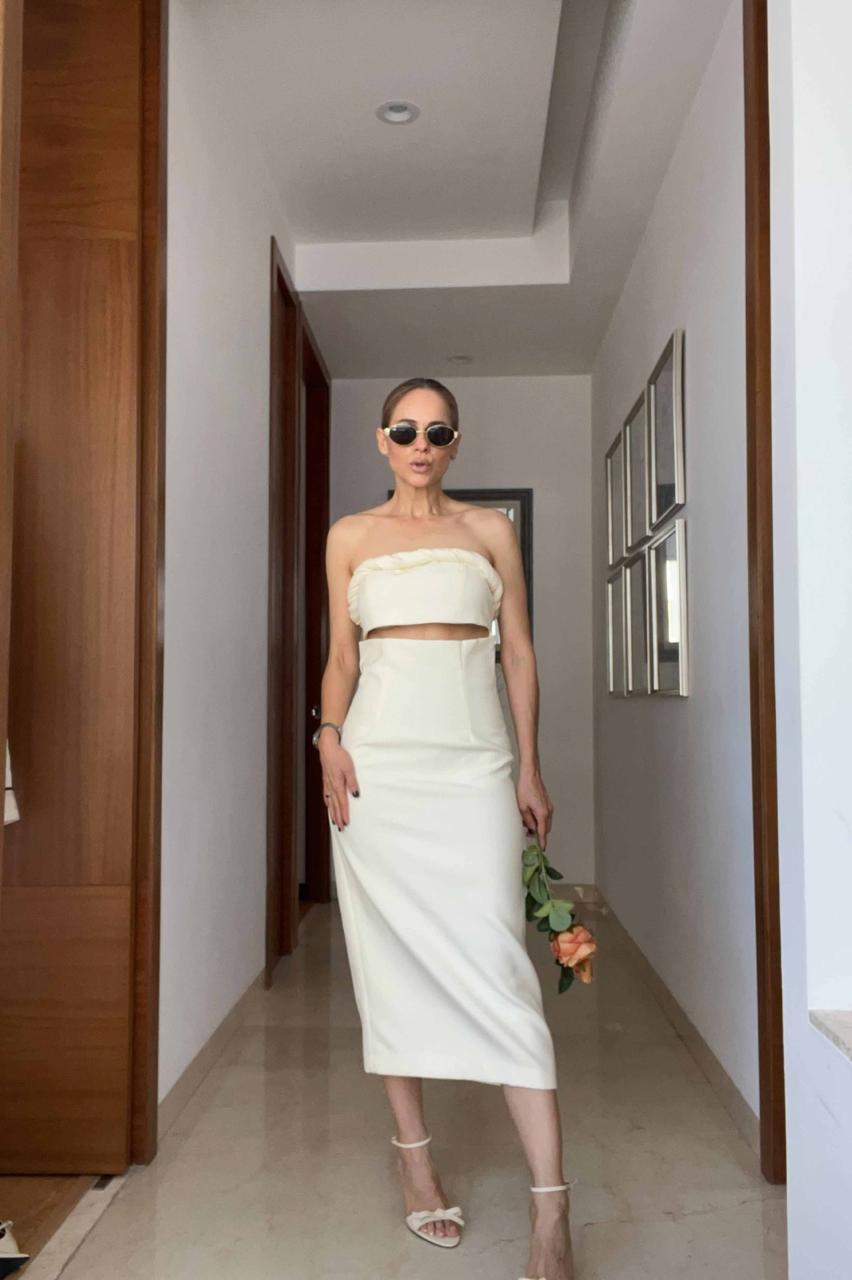 Vestido abertura al frente