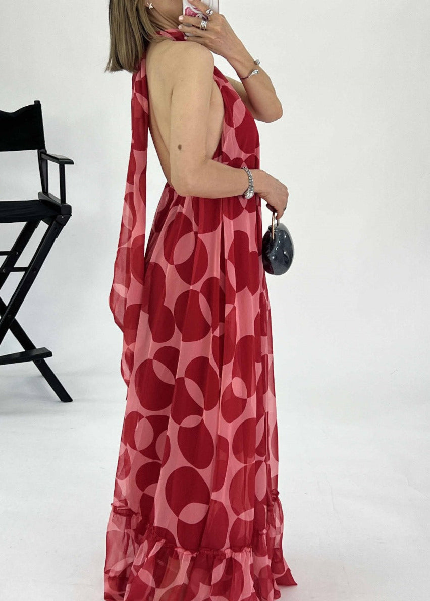 Dots Dress - Vestido halter lunares